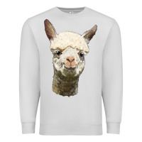 Dove Grey Alpaca Head Premium Sweatshirt - LillyAllenDesigns