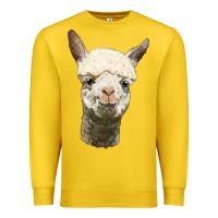 Lemon Alpaca Head Premium Sweatshirt - LillyAllenDesigns