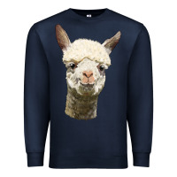Navy Alpaca Head Premium Sweatshirt - LillyAllenDesigns