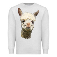 Oatmeal Heather Alpaca Head Premium Sweatshirt - LillyAllenDesigns
