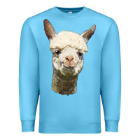 Ocean Blue Alpaca Head Premium Sweatshirt - LillyAllenDesigns