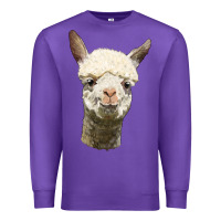 Purple Alpaca Head Premium Sweatshirt - LillyAllenDesigns
