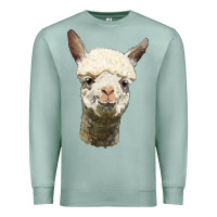 Seafoam Alpaca Head Premium Sweatshirt - LillyAllenDesigns