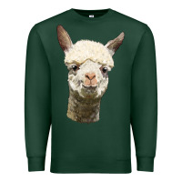 Sports Green Alpaca Head Premium Sweatshirt - LillyAllenDesigns