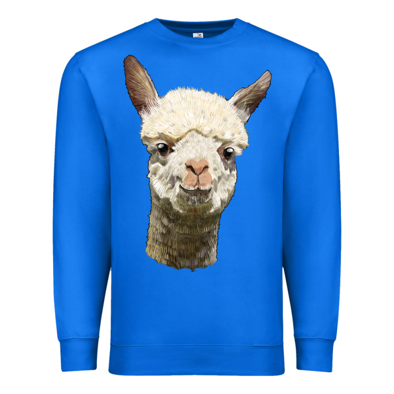 Alpaca Head Premium Sweatshirt by LillyAllenDesigns | Teevron
