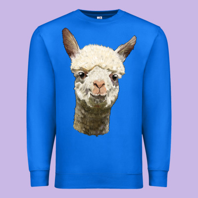 Alpaca Head Premium Sweatshirt Designed By Lillyallendesigns