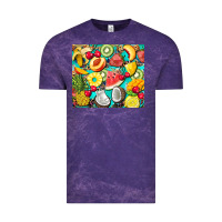 Cloud Purple summer fruits Vintage Tee - BarkalooDesign