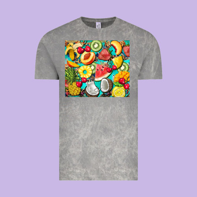Summer Fruits Vintage Tee Designed By Barkaloodesign