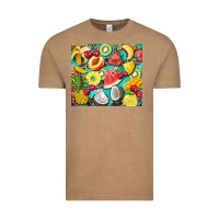 Vintage Coffee summer fruits Vintage Tee - BarkalooDesign