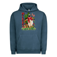 Pigment Midnight Navy merry christmas penguin Urban Hoodie - LillyAllenDesigns