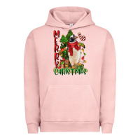 Pigment Salmon merry christmas penguin Urban Hoodie - LillyAllenDesigns
