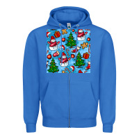 True Royal christmas trees and snow seamless pattern Zipper Hoodie - BundleAndBundleShop
