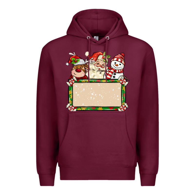 Santa Reindeer Snowman Preview And Costom Name Premium Hoodie by MaliasSmallBusiness | Teevron