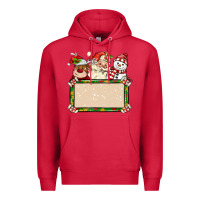 Cardinal santa reindeer snowman preview and costom name Premium Hoodie - MaliasSmallBusiness