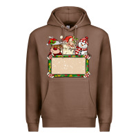 Chestnut santa reindeer snowman preview and costom name Premium Hoodie - MaliasSmallBusiness