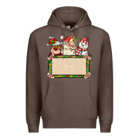 Coffee santa reindeer snowman preview and costom name Premium Hoodie - MaliasSmallBusiness