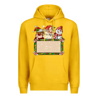 Lemon santa reindeer snowman preview and costom name Premium Hoodie - MaliasSmallBusiness