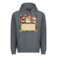 Rock santa reindeer snowman preview and costom name Premium Hoodie - MaliasSmallBusiness