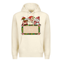 Sandshell santa reindeer snowman preview and costom name Premium Hoodie - MaliasSmallBusiness
