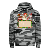 Slate Camo santa reindeer snowman preview and costom name Premium Hoodie - MaliasSmallBusiness