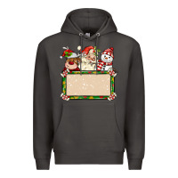 Smoke santa reindeer snowman preview and costom name Premium Hoodie - MaliasSmallBusiness