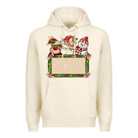 Tofu santa reindeer snowman preview and costom name Premium Hoodie - MaliasSmallBusiness