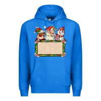 True Royal santa reindeer snowman preview and costom name Premium Hoodie - MaliasSmallBusiness