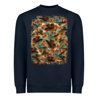 Navy western  background Heavyweight Sweatshirt - RanaPortraitStore