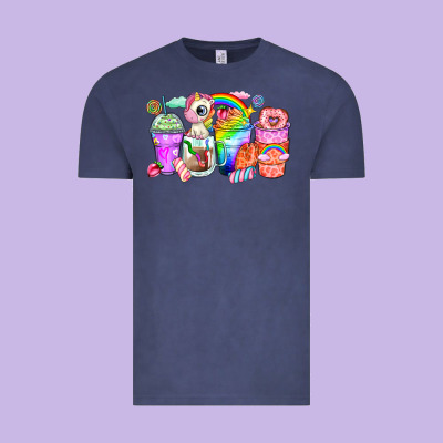 Unicorn Coffee Cups Vintage Tee Designed By Zillion Design Studio