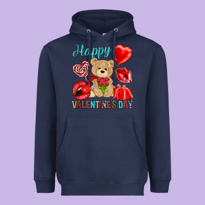 Happy Valentines Day Heavyweight Hoodie Designed By Nancycooperartshop