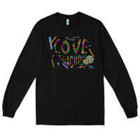Black i love teaching Long Sleeve Tee - CowhideDigitalArt