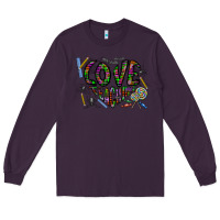 Plum i love teaching Long Sleeve Tee - CowhideDigitalArt