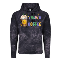 Cloud Black half teacher half coffee Vintage Hoodie - MaliasSmallBusiness
