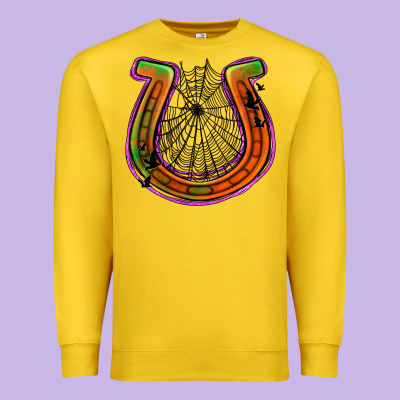 Halloween  Horseshoe Premium Sweatshirt Designed By Jasminsmagicworld