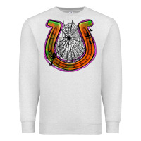 Oatmeal Heather halloween  horseshoe Premium Sweatshirt - Jasminsmagicworld