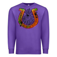 Purple halloween  horseshoe Premium Sweatshirt - Jasminsmagicworld