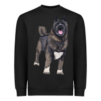 Black American akita Heavyweight Sweatshirt - RanaPortraitStore