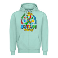 Seafoam love support accept understand autism awareness Zipper Hoodie - Artiststas