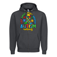 Smoke love support accept understand autism awareness Zipper Hoodie - Artiststas