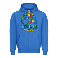 True Royal love support accept understand autism awareness Zipper Hoodie - Artiststas