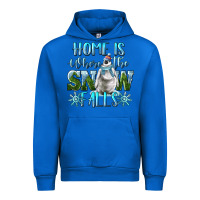 Cobalt Home Is Where The Snow Falls Winter Penguin Urban Hoodie - LillyAllenDesigns