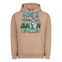 Pigment Burro Home Is Where The Snow Falls Winter Penguin Urban Hoodie - LillyAllenDesigns