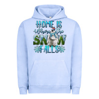 Pigment Grape Ice Home Is Where The Snow Falls Winter Penguin Urban Hoodie - LillyAllenDesigns