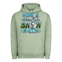 Home Is Where The Snow Falls Winter Penguin Urban Hoodie | Teevron