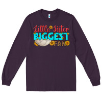 Plum little sister biggest fan Long Sleeve Tee - HRA Design Shop