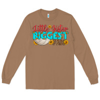 Toasted Coconut little sister biggest fan Long Sleeve Tee - HRA Design Shop