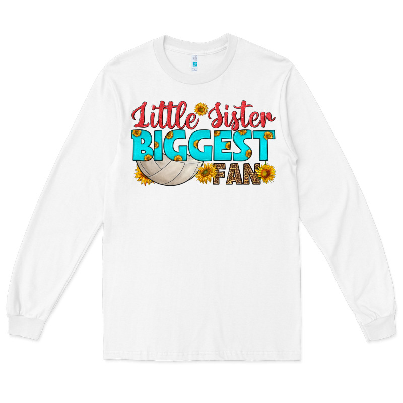 Little Sister Biggest Fan Long Sleeve Tee by HRA Design Shop | Teevron