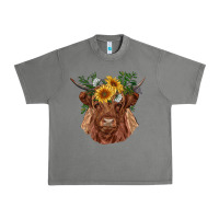Tornado highland cow with sunflowers Urban Heavy Tee - RanaPortraitStore