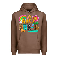 Chestnut hello pre k Premium Hoodie - NancyCooperArtShop