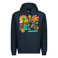 Navy hello pre k Premium Hoodie - NancyCooperArtShop